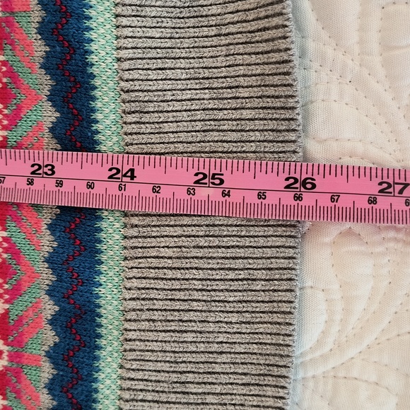 Talbots Fair Isle Cardigan Women's Sz M Multicolor Long Sleeve Button Up Sweater - Picture 8 of 11